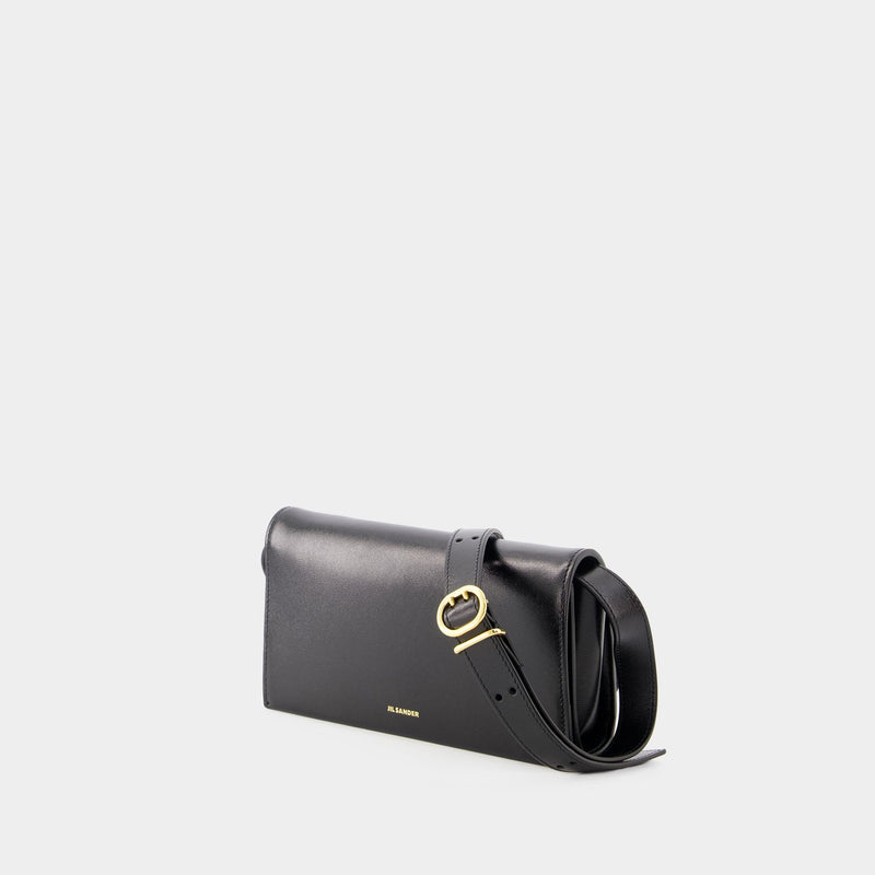 Hobo All Day Buckle Bag - Jil Sander - Leather - Black