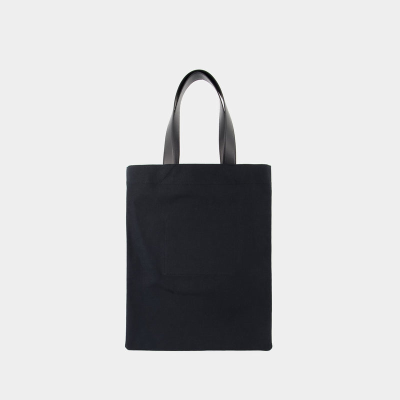 Book Tote Shopper Bag - Jil Sander - Cotton - Black