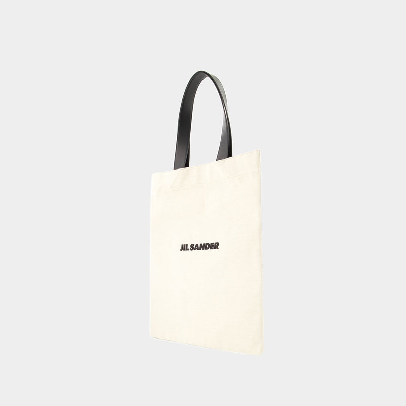 Book Tote Bag - Jil Sander - Cotton - Beige