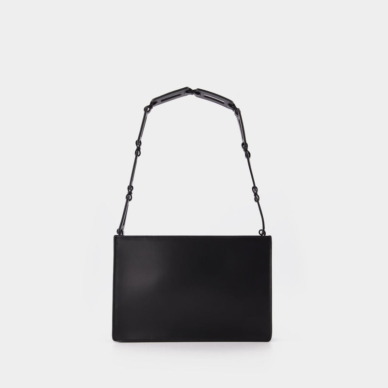 Mina Shoulder Bag in Black Leather