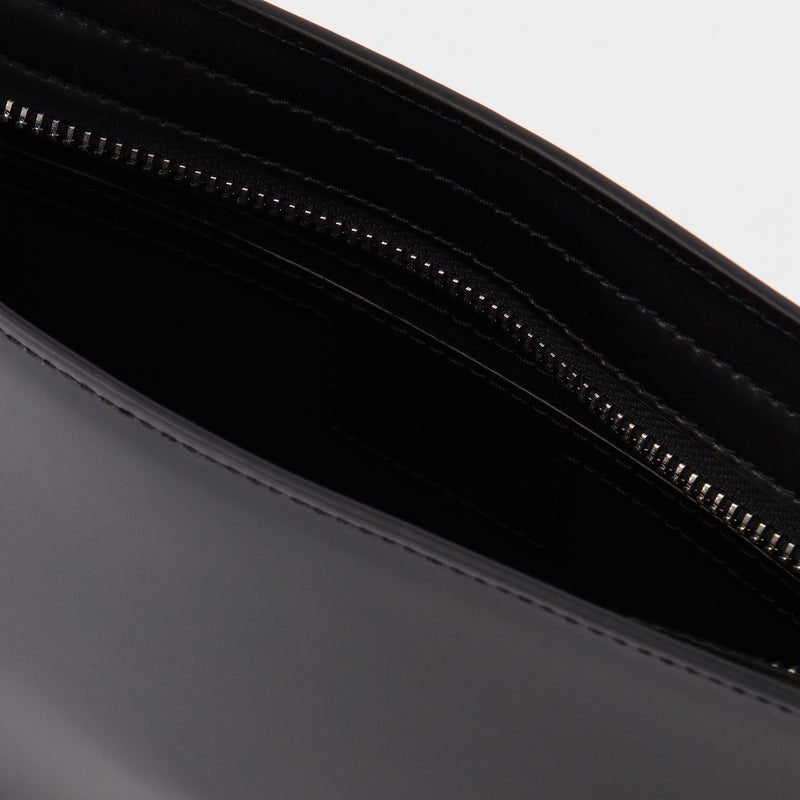Mina Shoulder Bag in Black Leather