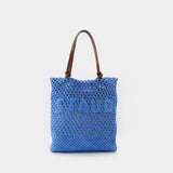 Crochet Porte Tote Bag in Blue