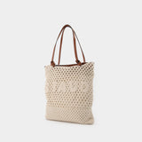 Crochet Porte Tote Bag in Cream