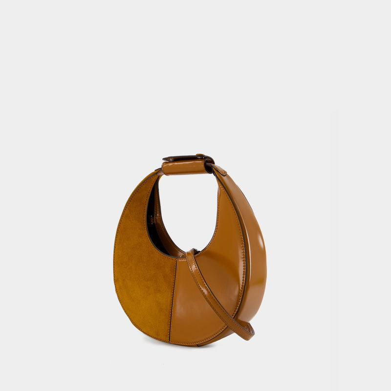 Mini Moon Split Crossbody - Staud - Leather - Tobacco