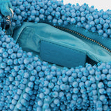 Beaded Bean Convertible Bag - Staud - Beads - Blue