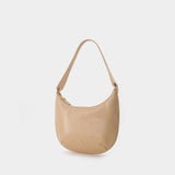 Mini Hobo Bag in Beige Leather