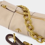 Xx Mini Cylinder Hobo Bag - Manu Atelier - Ivory - Leather