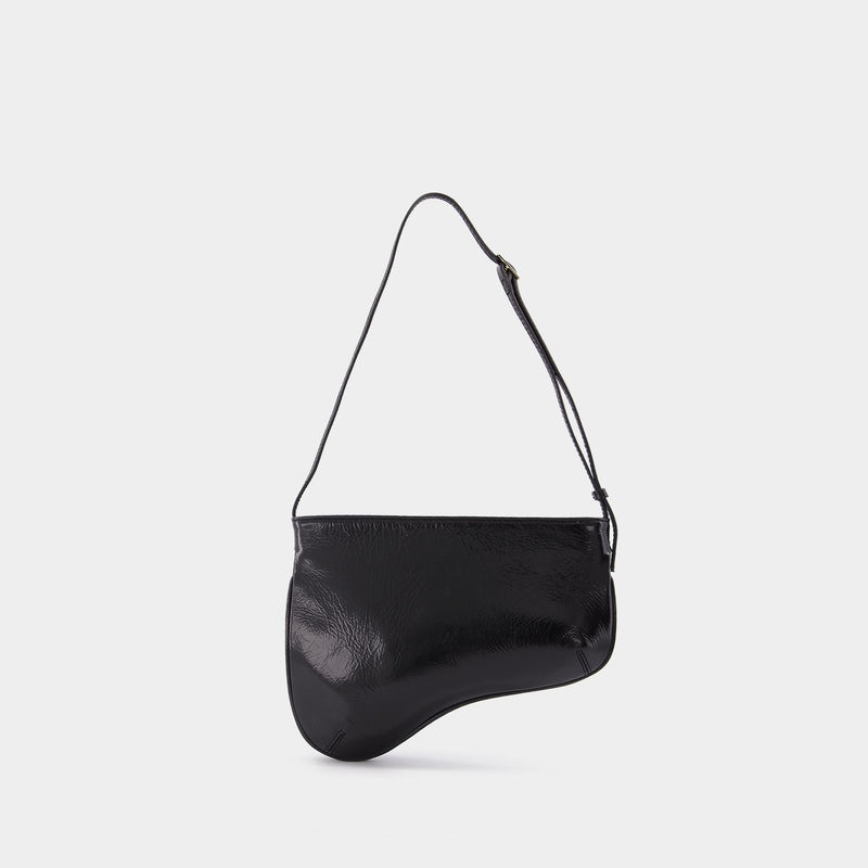 Curve Bag in Black Leather