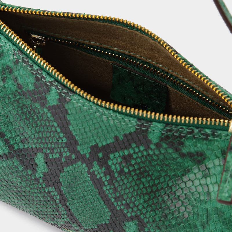 Prism Bag in Green Snake-Embossed Leather