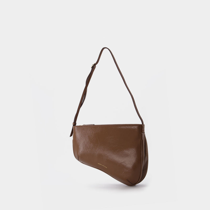 Curve Bag in Brown Leather