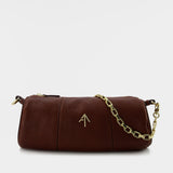 Cylinder Hobo Bag - Manu Atelier - Hazelnut - Leather