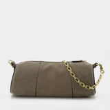 Cylinder Hobo Bag - Manu Atelier - Grey Denim - Denim