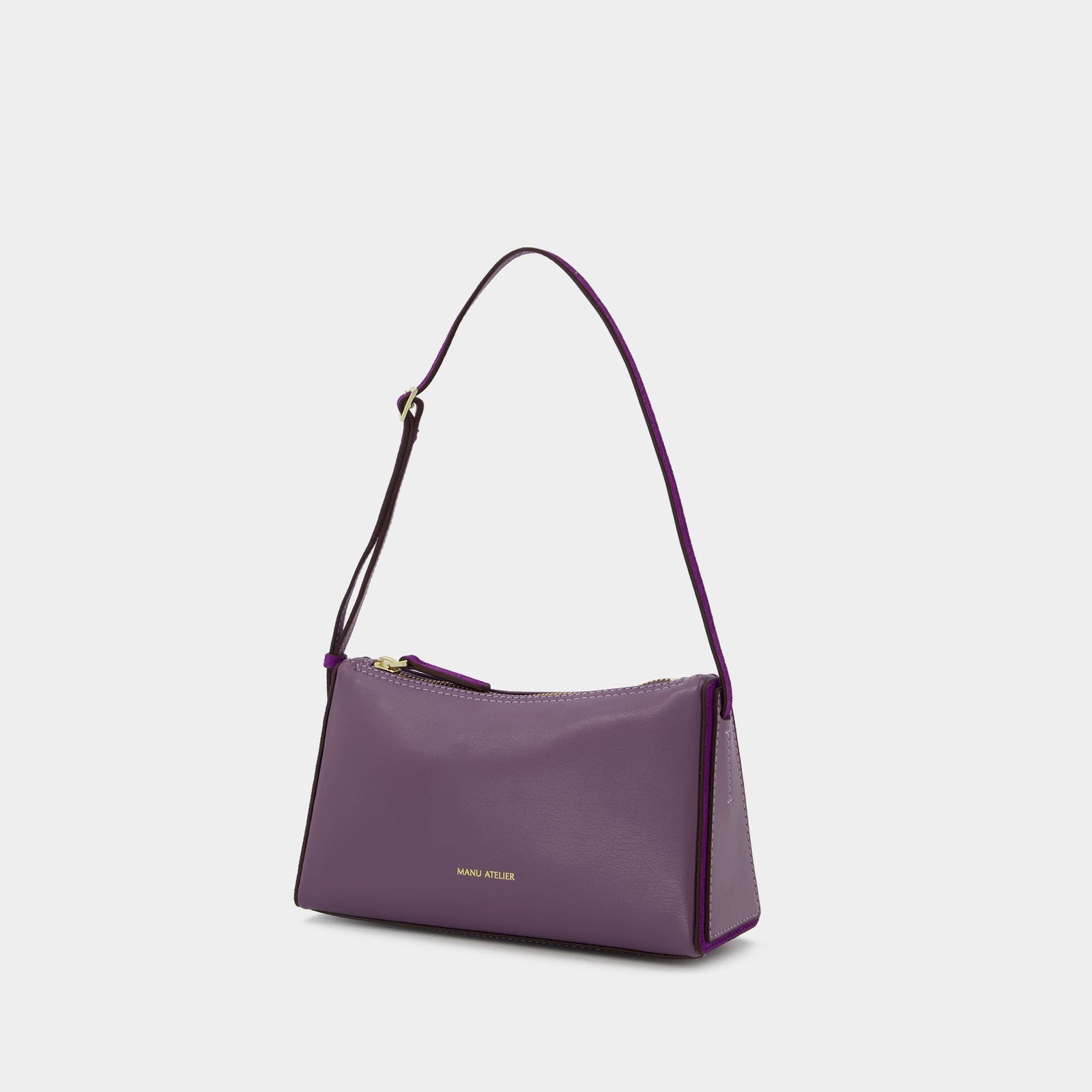 ショルダーバッグ・ポシェット Mini Prism Hobo Bag - Manu Atelier - Steel/Purple - Leather 8682091739599_002_e28c9e8021_1