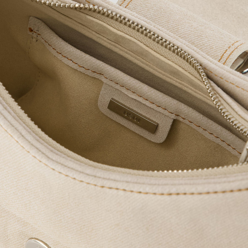Hobo Brocle Bag - Osoi - Leather - Beige