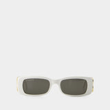 Sunglasses - Balenciaga - Acetate - White/Gold/Grey