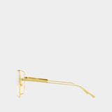 Sunglasses - Bottega Veneta - Gold/Transparent