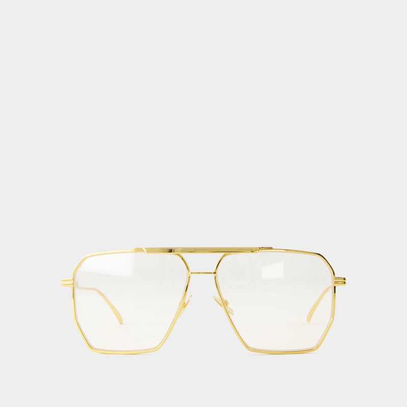 Sunglasses - Bottega Veneta - Gold/Transparent