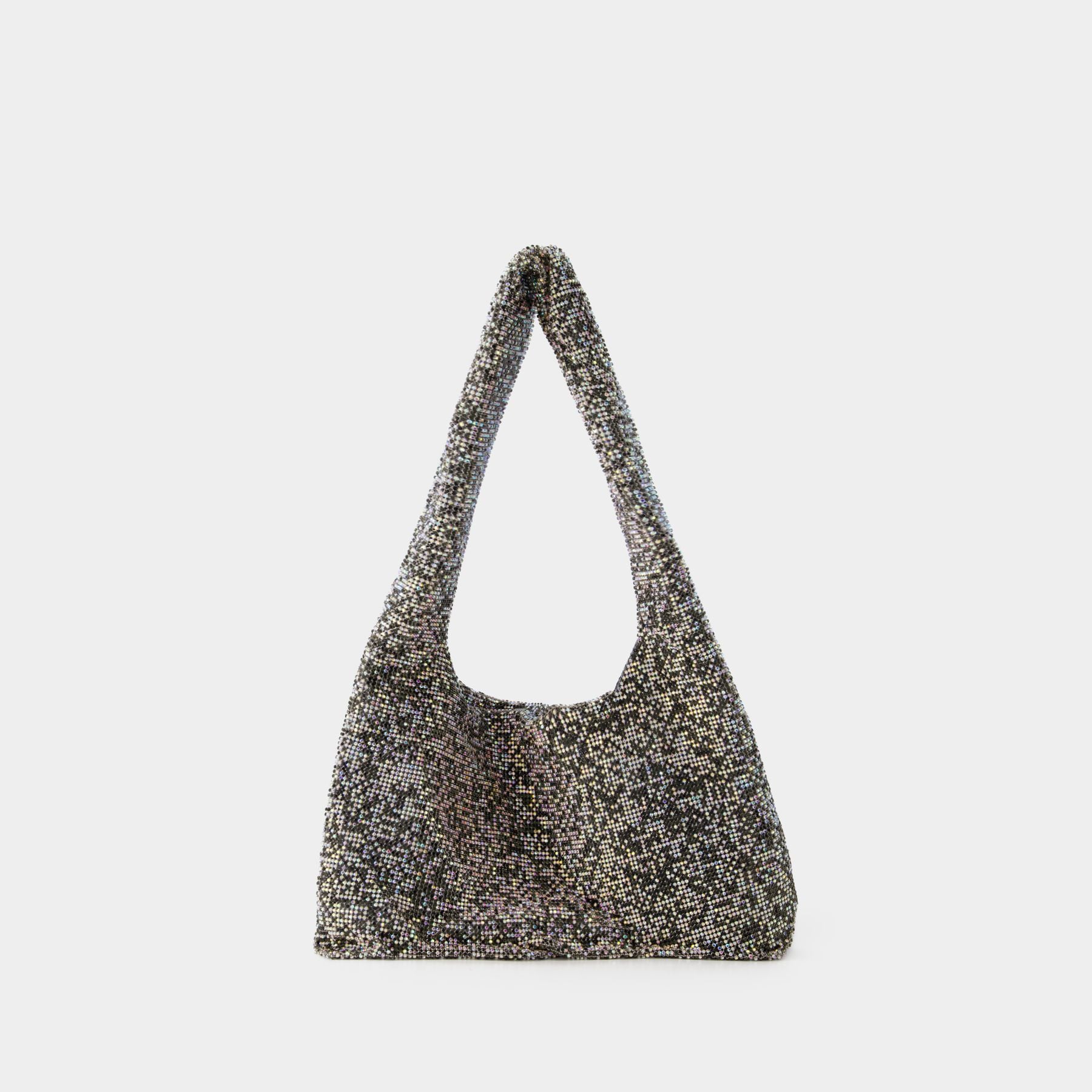 Crystal Mesh Armpit Bag - Kara - Polyester - Black Pixel