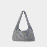 Crystal Mesh Armpit Bag - Kara - Polyester - Blue Pixel