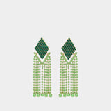 Retro Watermelon Earrings - Shourouk - Strass - Multi