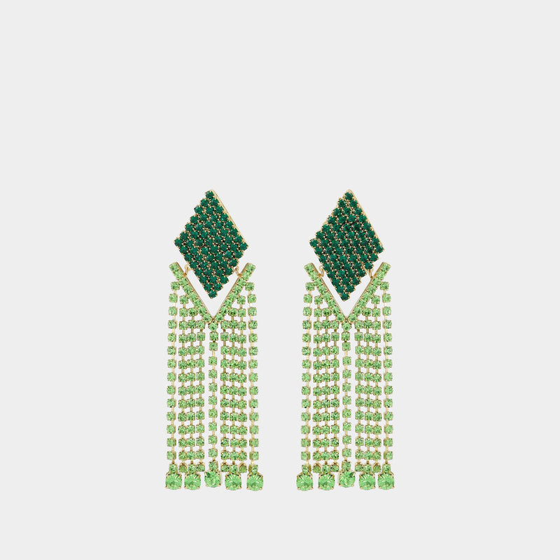 Retro Watermelon Earrings - Shourouk - Strass - Multi