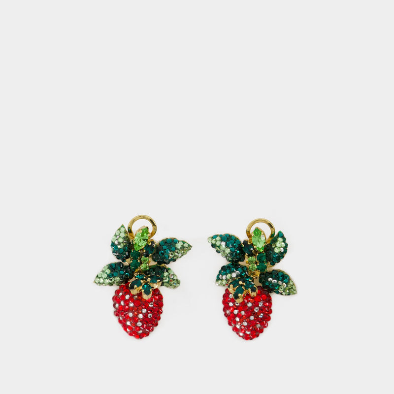 Wild Strawberry Earrings - Shourouk - Brass - Multi