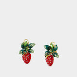 Wild Strawberry Earrings - Shourouk - Brass - Multi