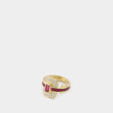 Shield Ring in gold and Rubies