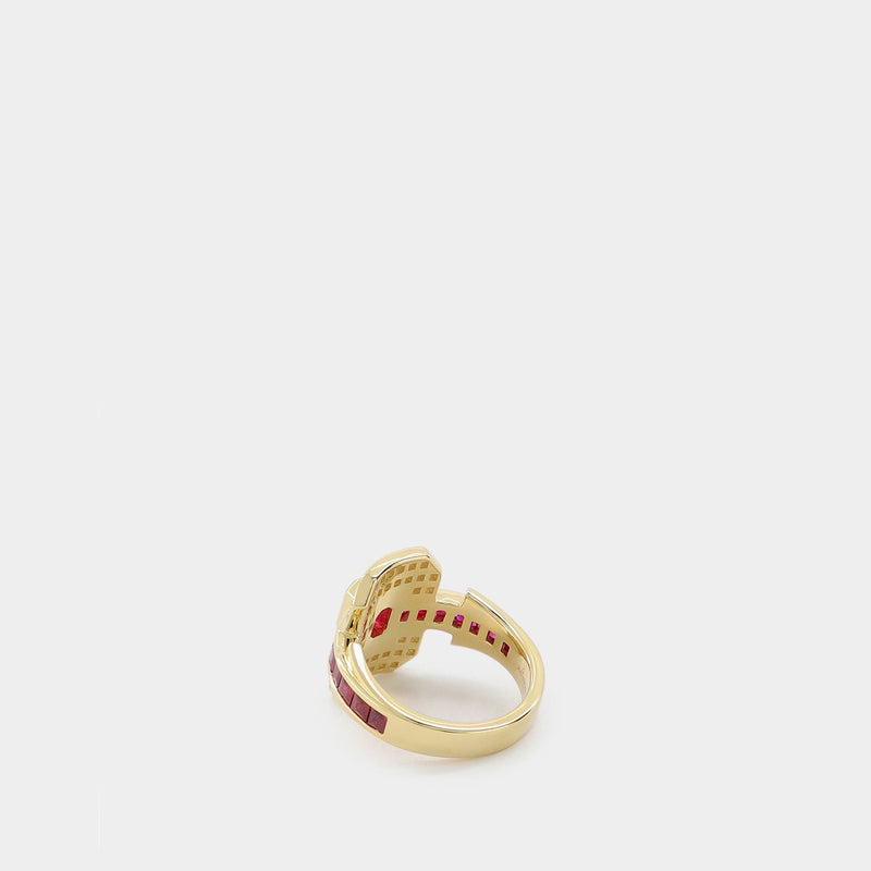 Shield Ring in gold and Rubies