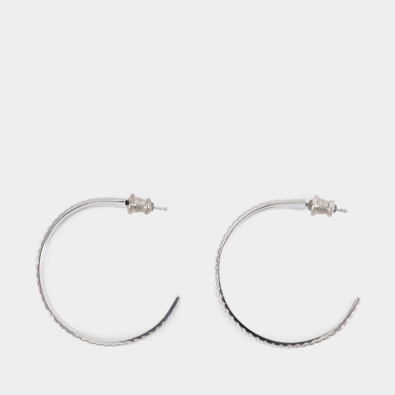 Slot Silver-Plated Hoops