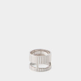 Slot Ring Core in Silver-Tone Rhodium