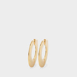 Ada Large Earrings in Golden Brass