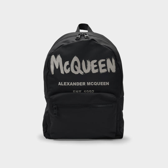 Metropolitan Backpack - Alexander Mcqueen -  Black/Off-White - Synthetic
