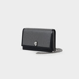 Skull Mini Bag in Black Leather