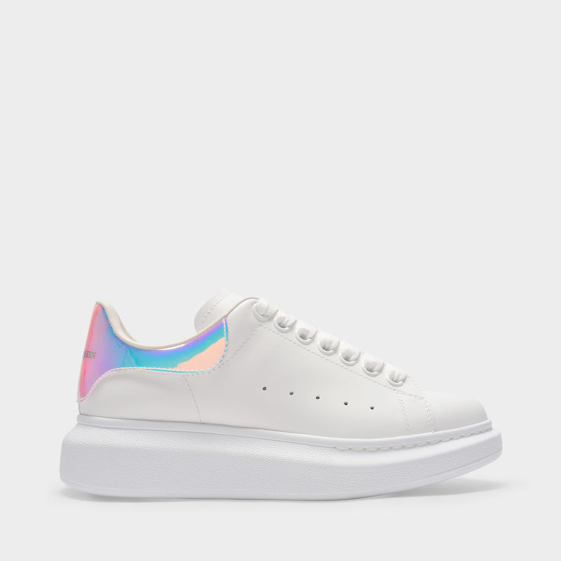 Oversized Sneakers Alexander Mcqueen White/Holographic Leather
