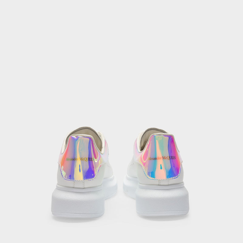 Oversized Sneakers Alexander Mcqueen White/Holographic Leather