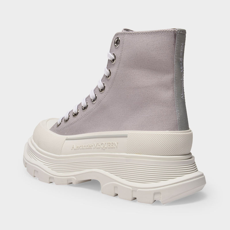Tread Slick Sneakers in Grey Canvas