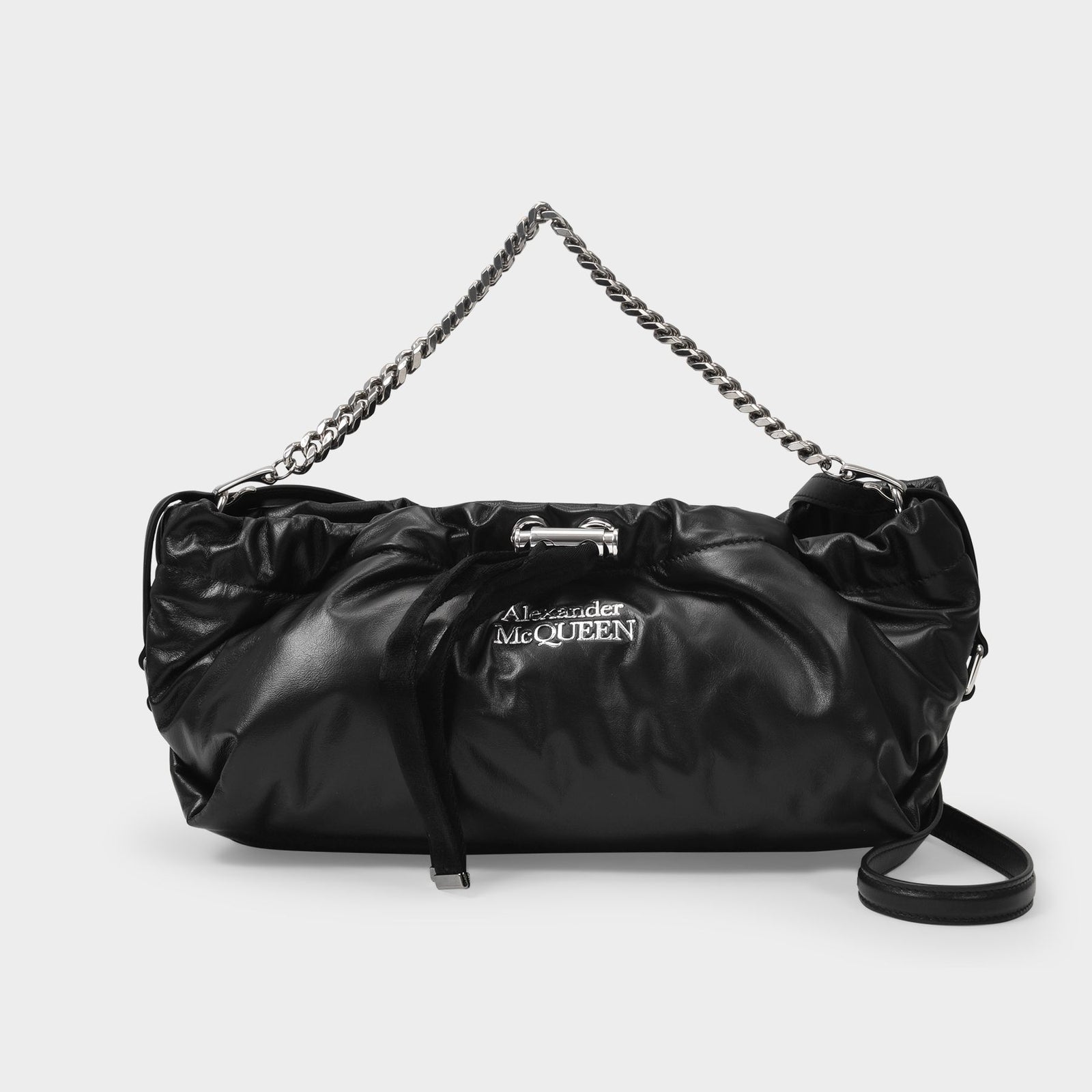 VIP【関税込み・送料無料】Alexander Mcqueen Mini Peak Bag Alexander Mcqueen The Peak Mini Crocodile-effect Faux