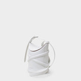 The Curve Small Bag in White Leather