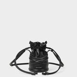 Soft Curve Bag in Black Leather