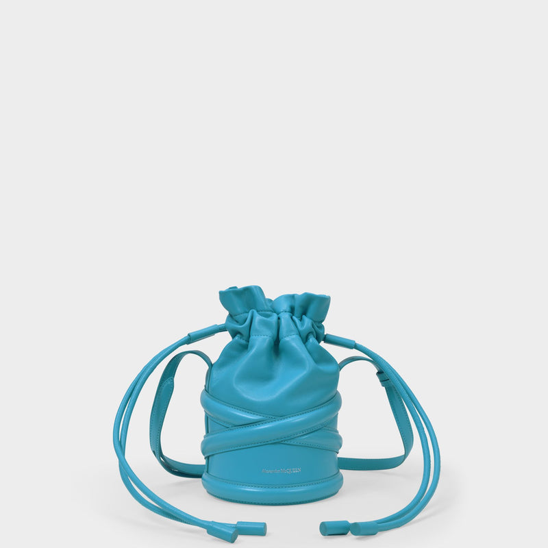 Soft Curve Bag in Blue Leather