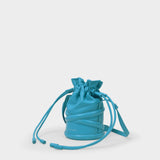 Soft Curve Bag in Blue Leather