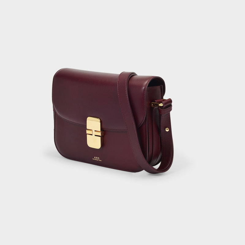 Grace Small Hobo Bag - A.P.C. - Vino - Leather
