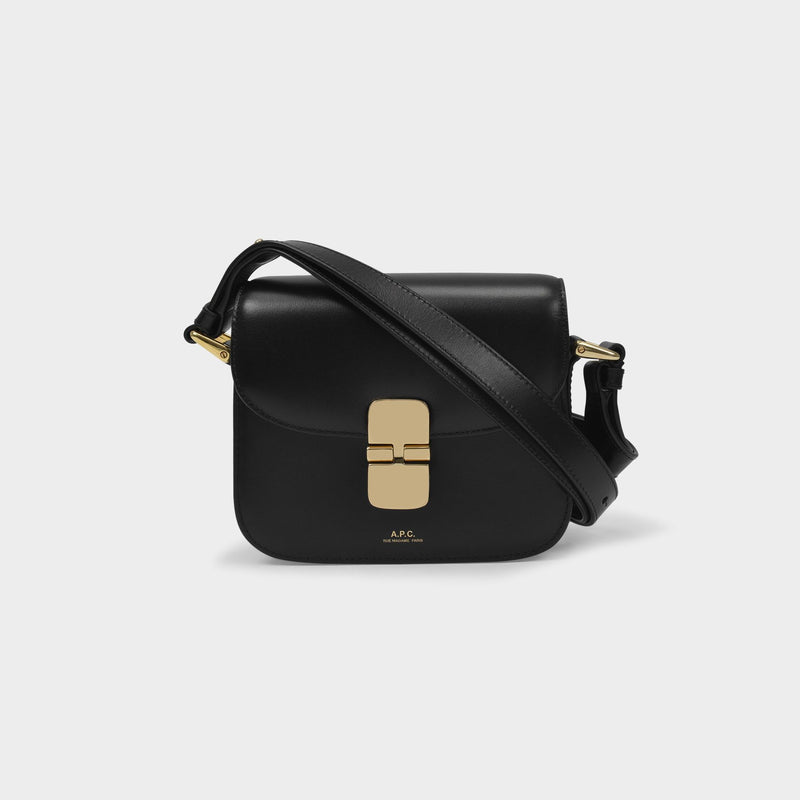 Grace Mini Hobo Bag - A.P.C. - Black - Leather