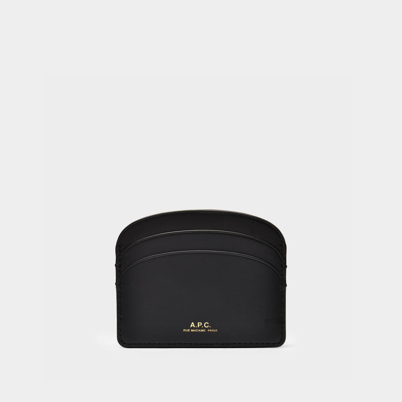 Demi-Lune Card Holder - A.P.C. - Black - Leather