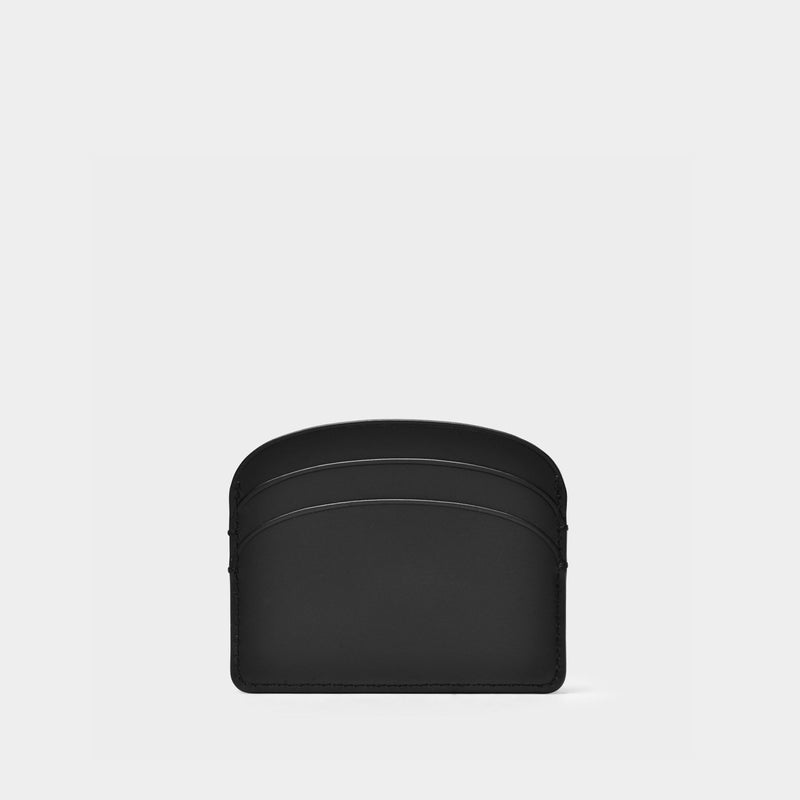 Demi-Lune Card Holder - A.P.C. - Black - Leather