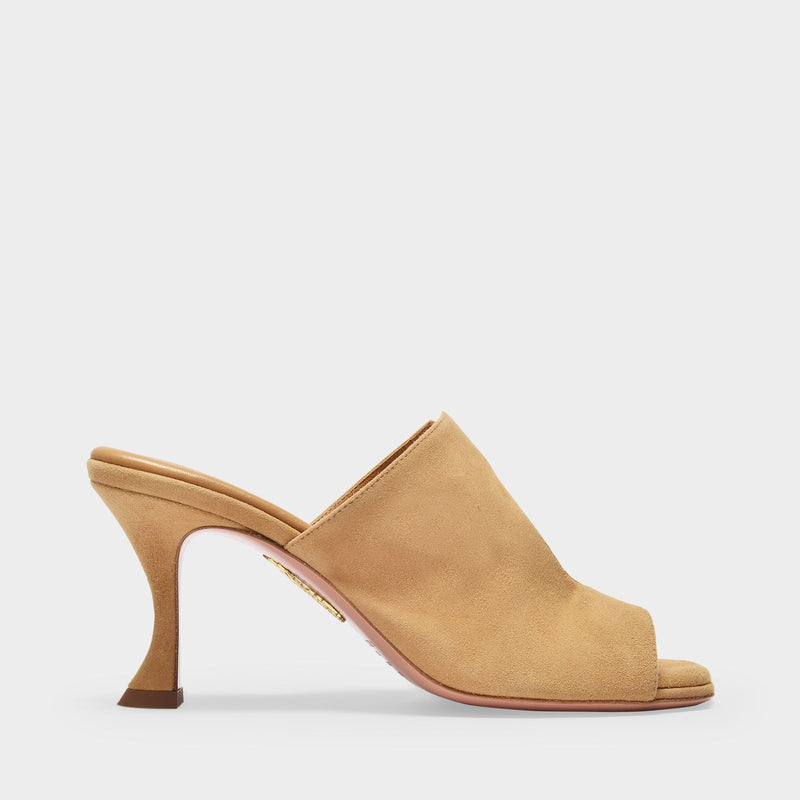 Sexy Thing Mule 75 in Sweet Honey Beige Leather