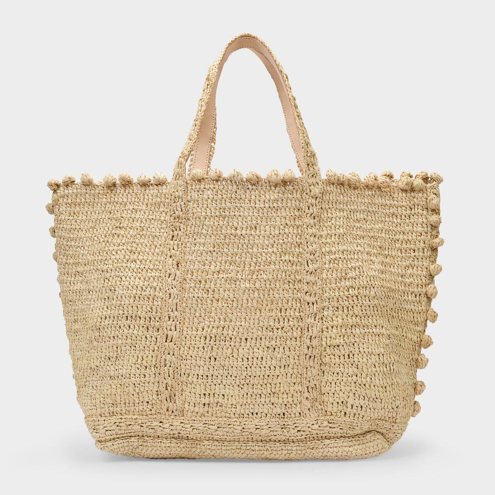 Vanessa Bruno Raffia L Cabas Tote In Neutral