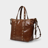 Zippy Pm Bag in Brown Cracked Leather