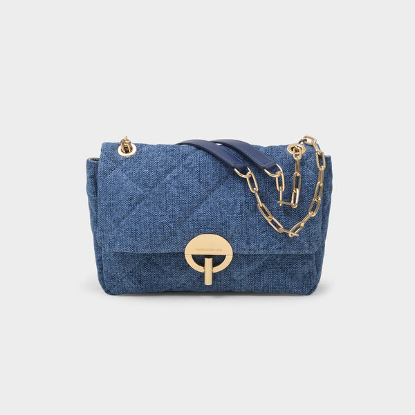 Moon Mm Hobo Bag Vanessa Bruno Indigo Leather